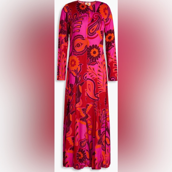 NWT FARM Rio Floral Pink Maxi Dress. - Picture 5 of 8